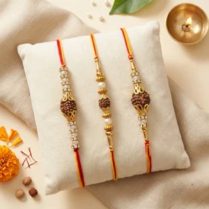 Mahakaal Trinity Rudraksha Rakhi Combo
