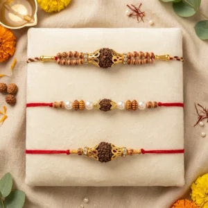 Shiv Shakti Trinity Rudraksha Rakhi