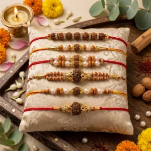 Shivam Heritage Rudraksha Rakhi Combo
