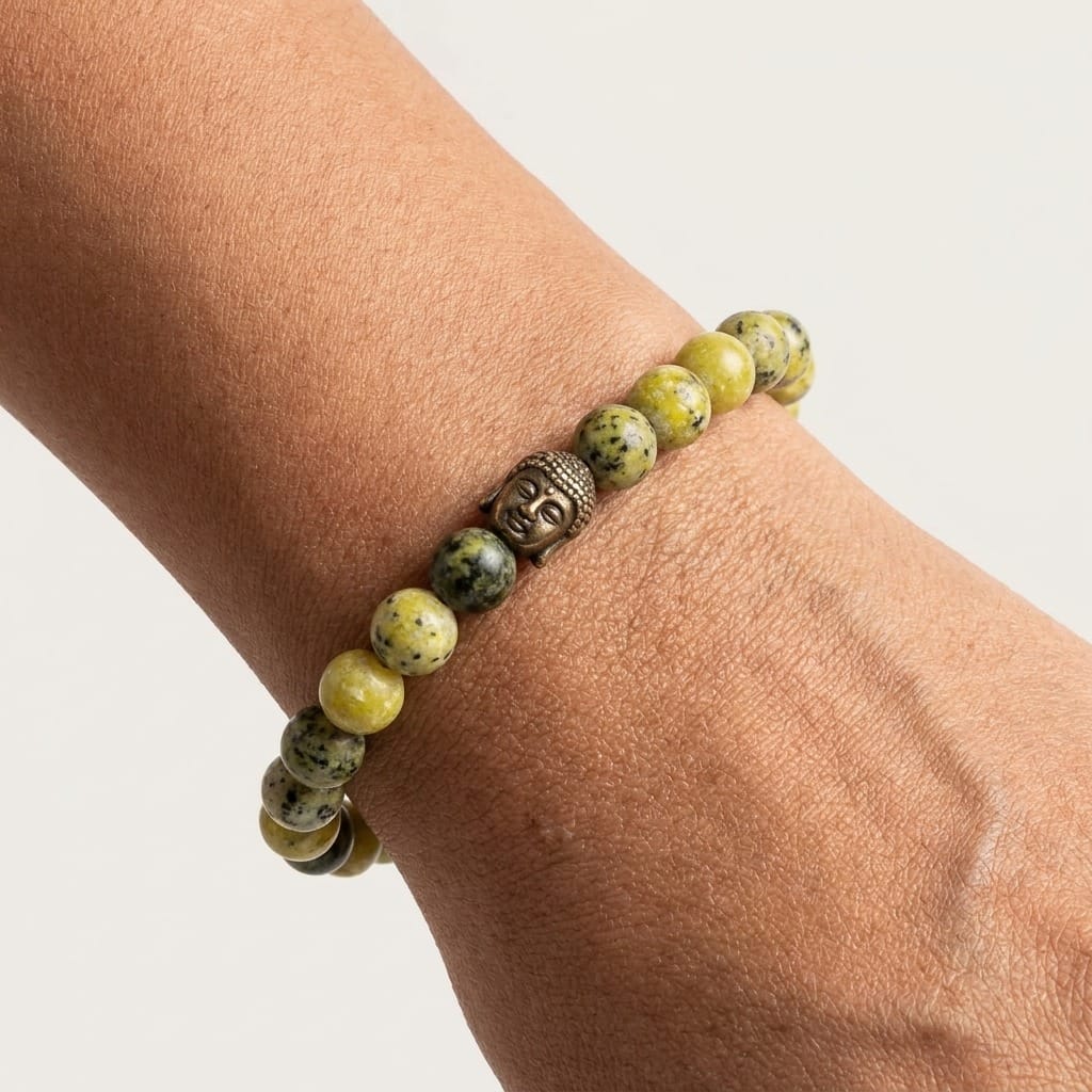 Serpentine Stone Beaded Bracelet - Image 3